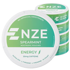NZE spearmint front can showing product branding and fresh look