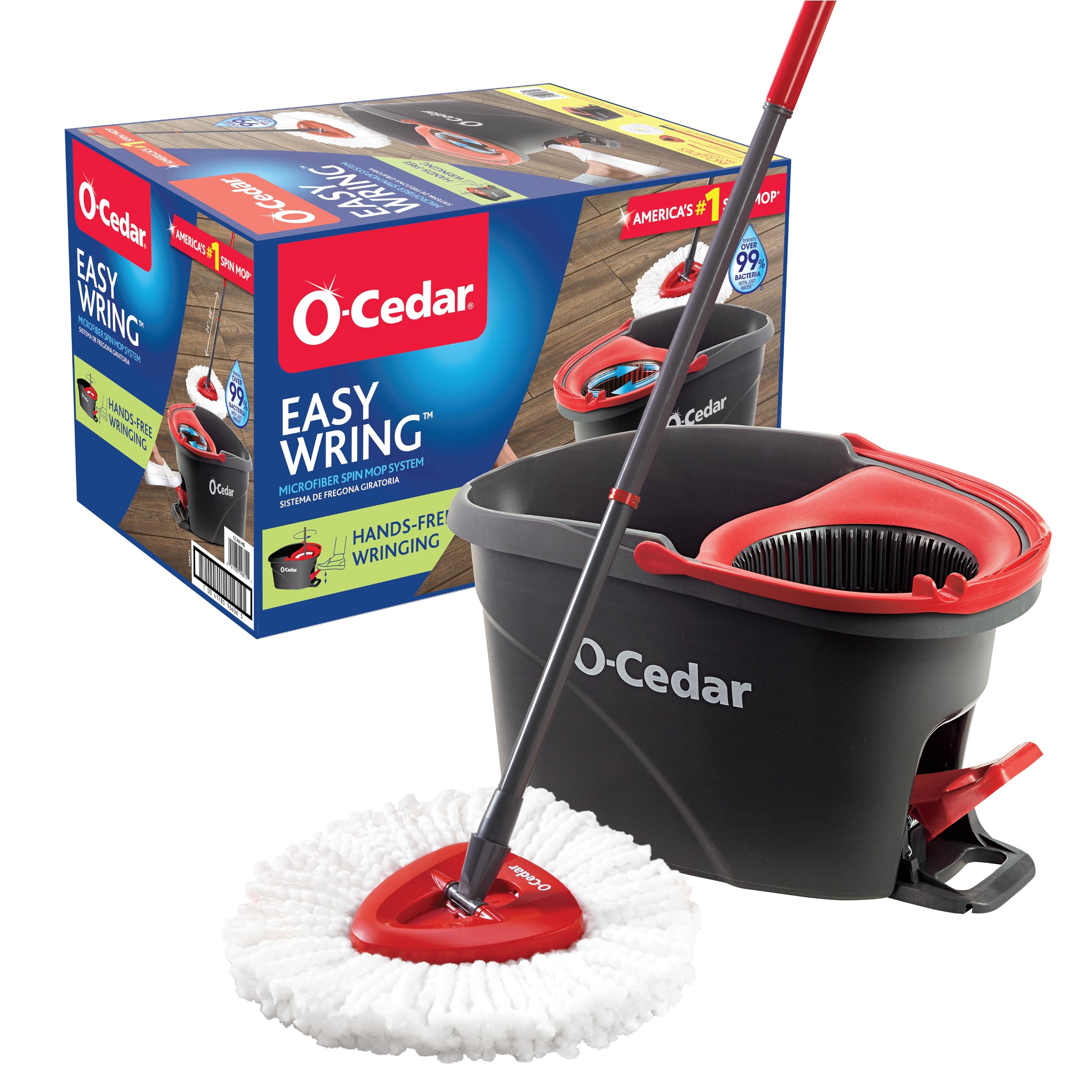 O-Cedar front packaging showing full EasyWring system and benefits