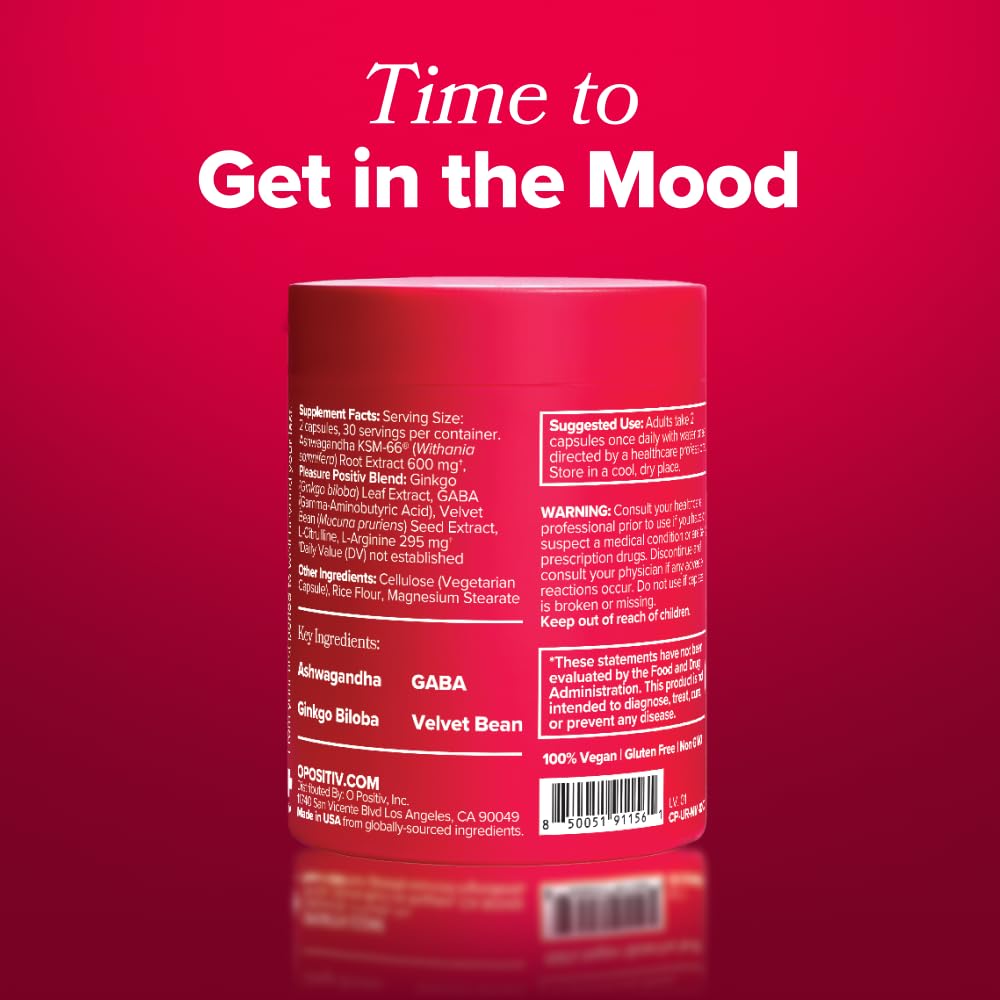 Ashwagandha root with O Positiv label indicating KSM-66® adaptogen support