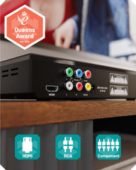 Included HDMI cable with Oakcastle player for high-definition connection benefit