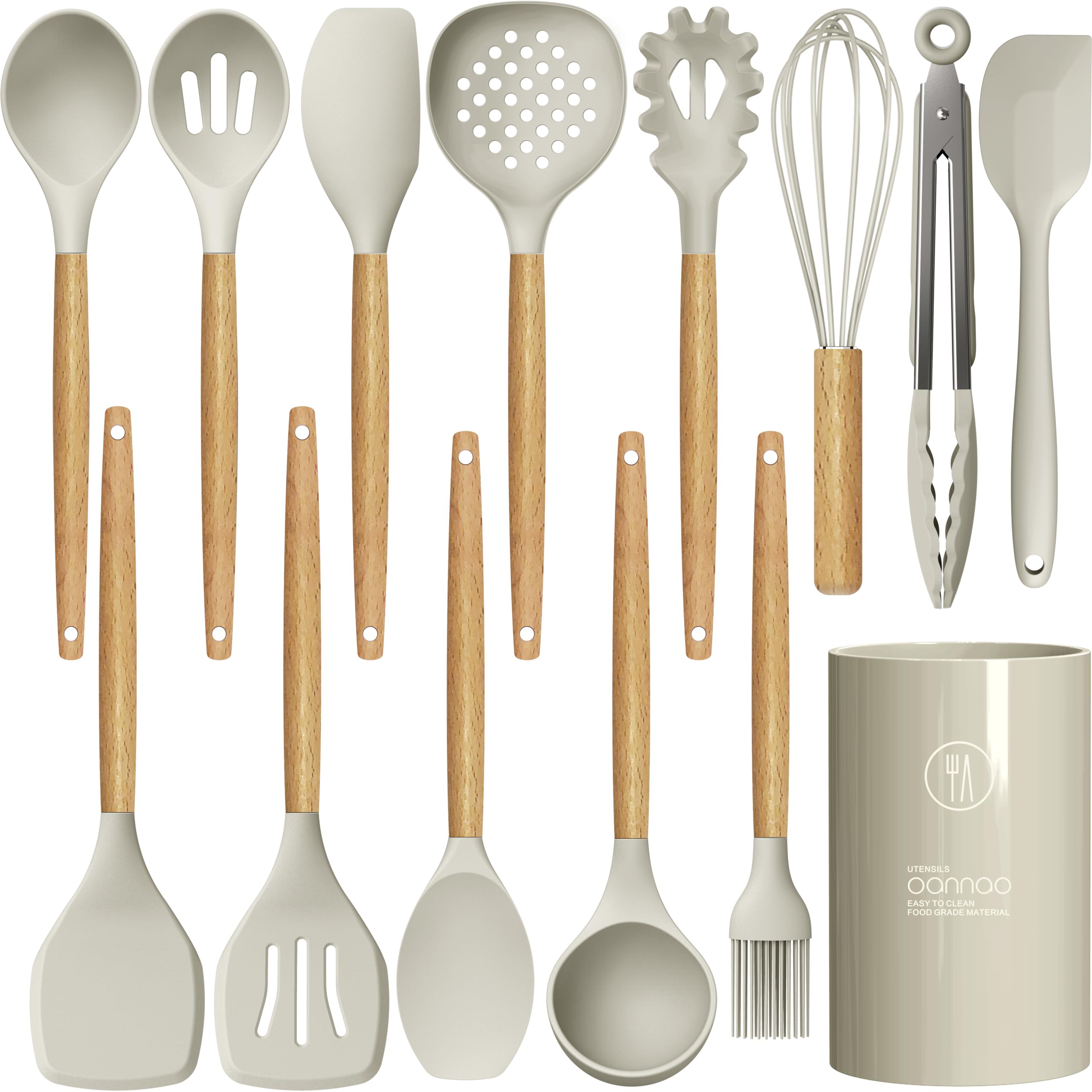 oannao khaki set front packaging showing included utensils and benefits