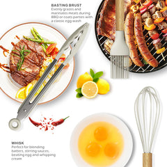 oannao utensils in use on stovetop protecting non-stick pan