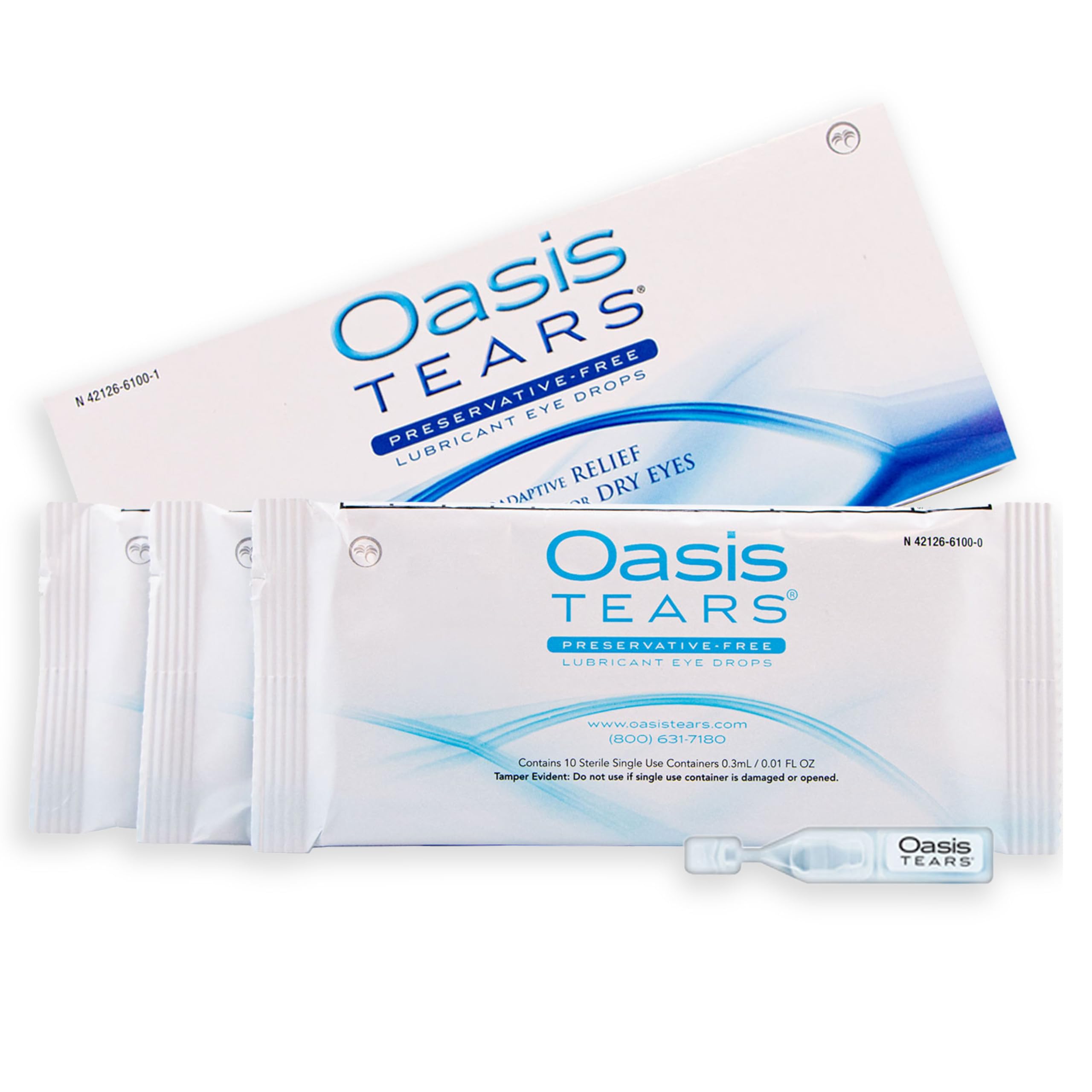 Person using Oasis TEARS in a workspace showing fast relief during screen time