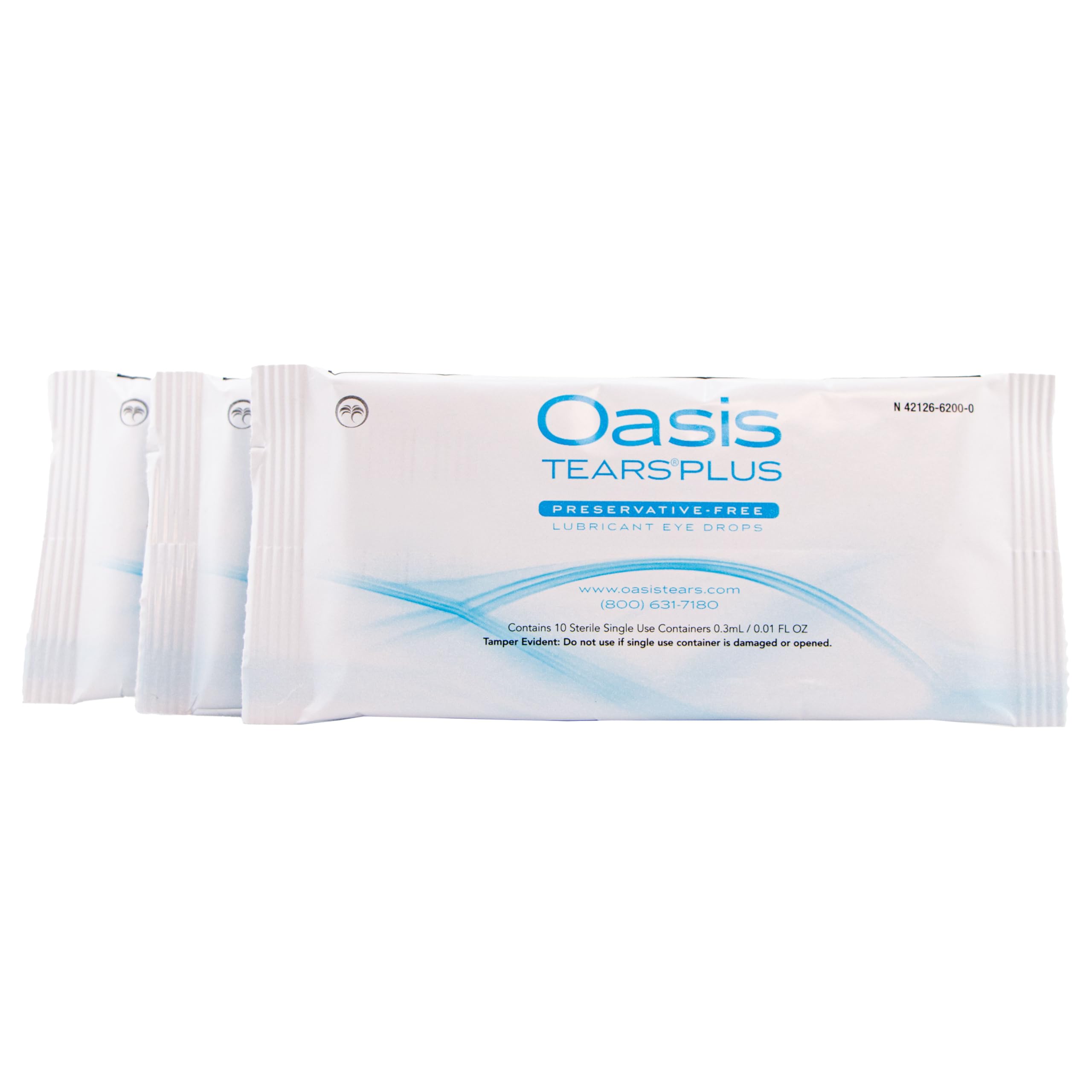 OASIS TEARS label close-up displaying manufacturing standards and product trust
