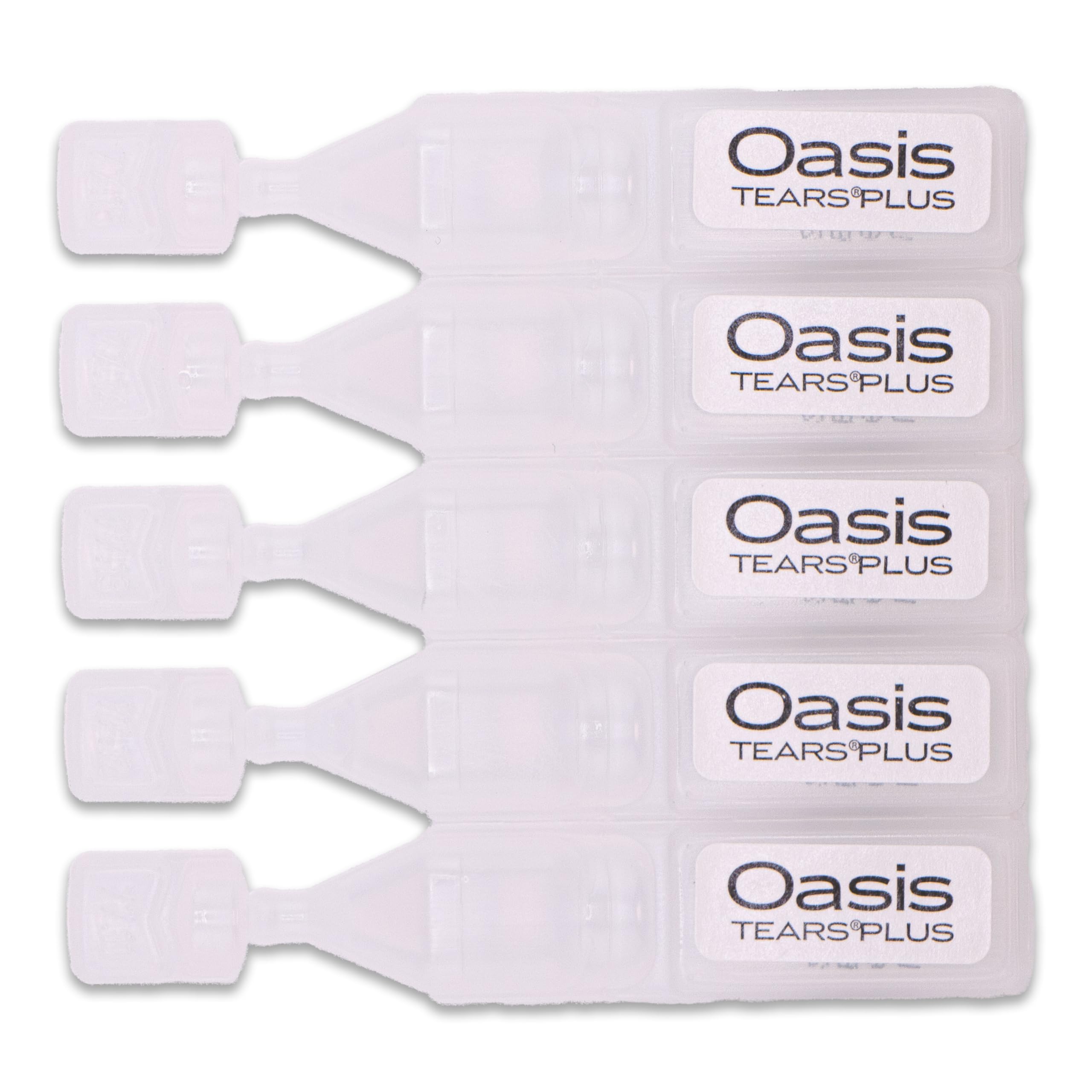 OASIS TEARS drop on fingertip emphasizing smooth texture and easy application