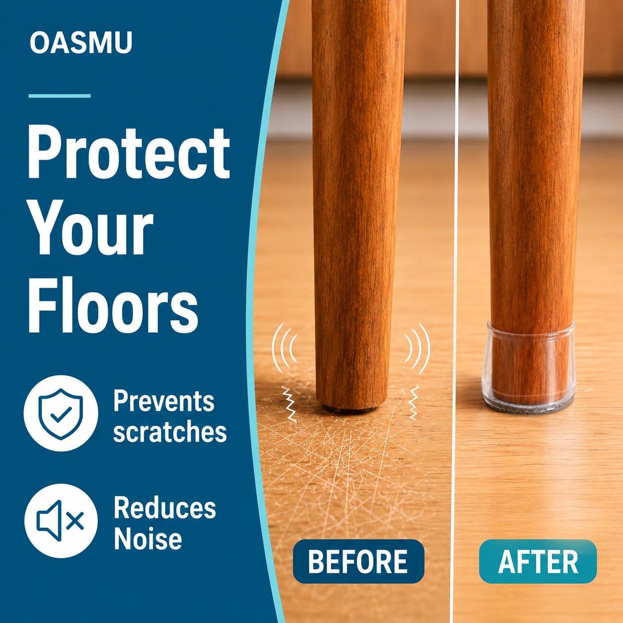 OASMU close-up of bonded felt and silicone showing durable seam and smooth glide