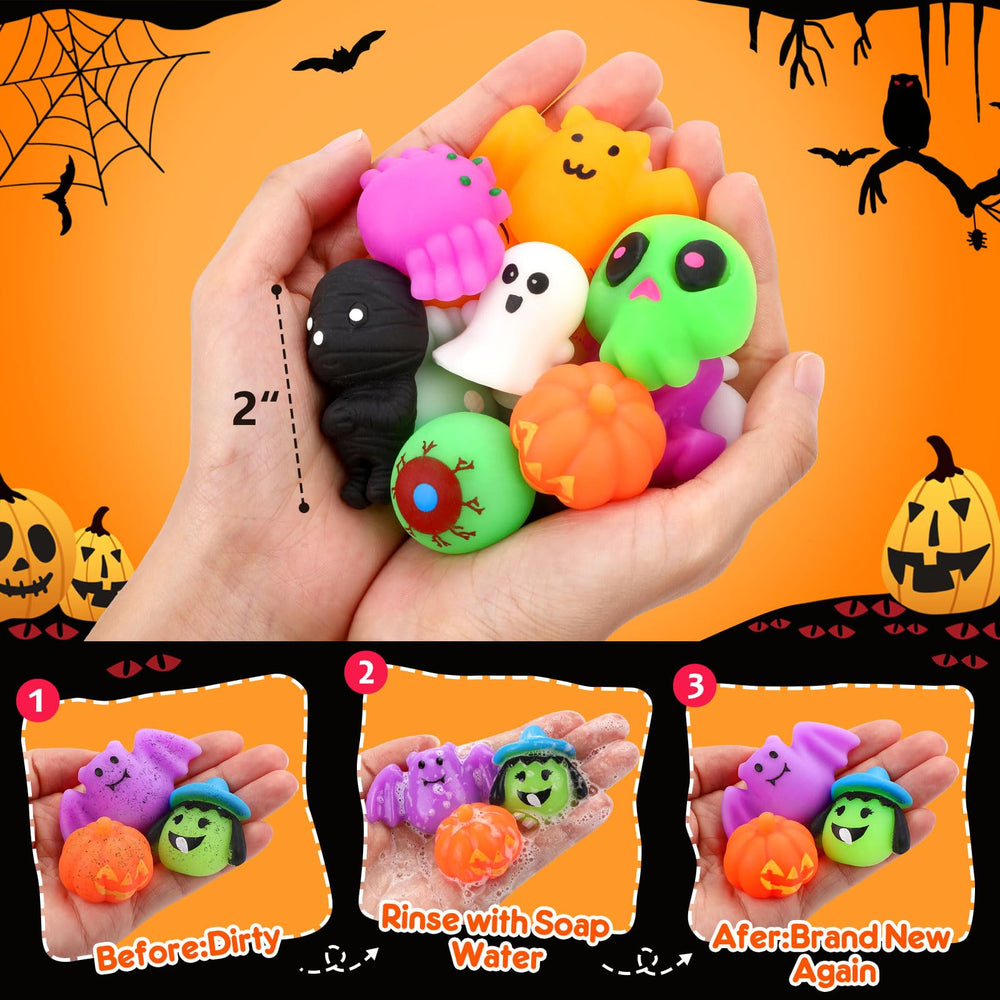 OCATO squishies inside treat bags at a party, enhancing festive decorations