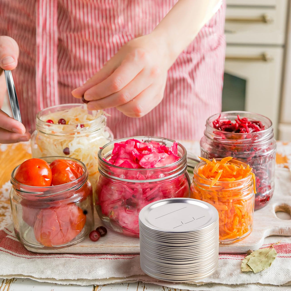OCSOHO stacked lids in bulk storage demonstrating space-saving, ready-to-use supply