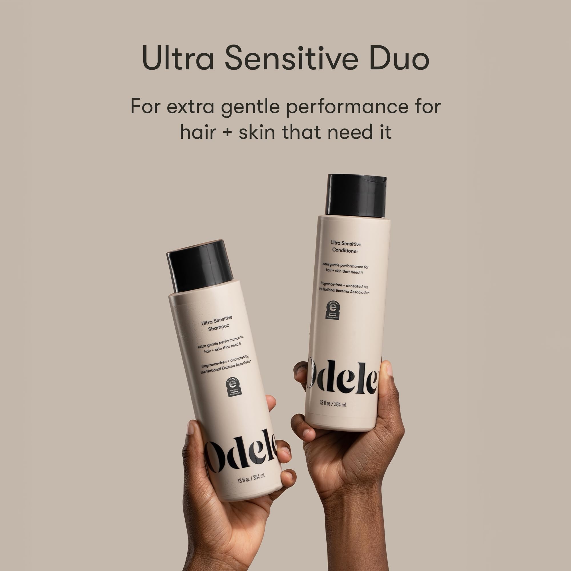 Odele bottle label close-up highlighting clean ingredients and trust