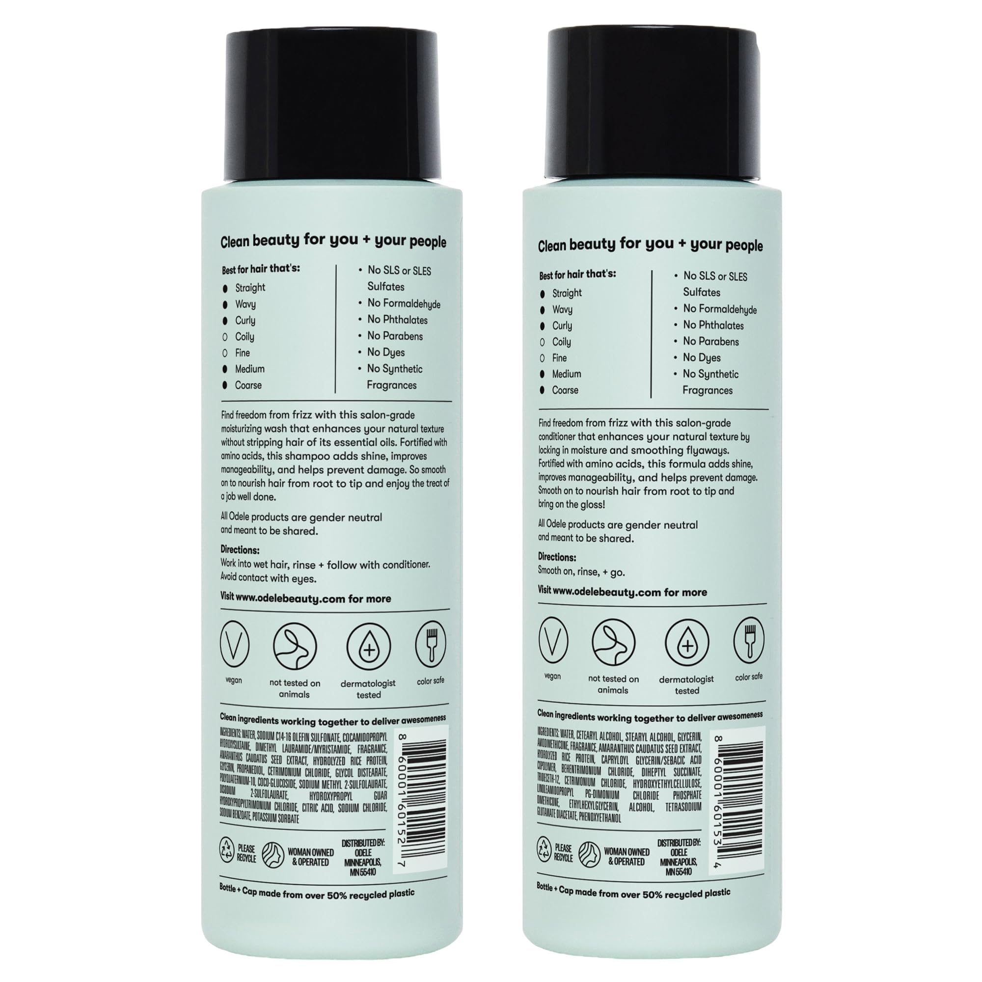 Odele styled hair lifestyle photo showing smoother, more manageable hair benefit