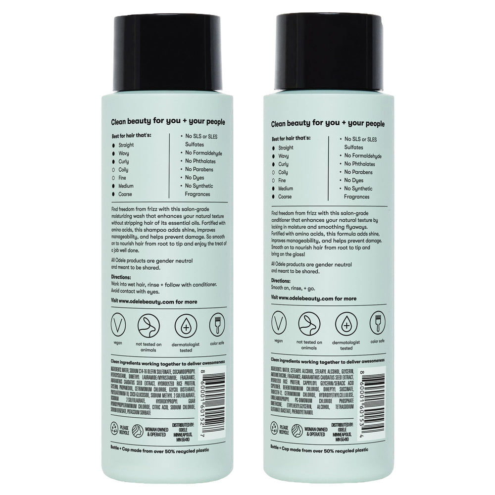 Odele styled hair lifestyle photo showing smoother, more manageable hair benefit