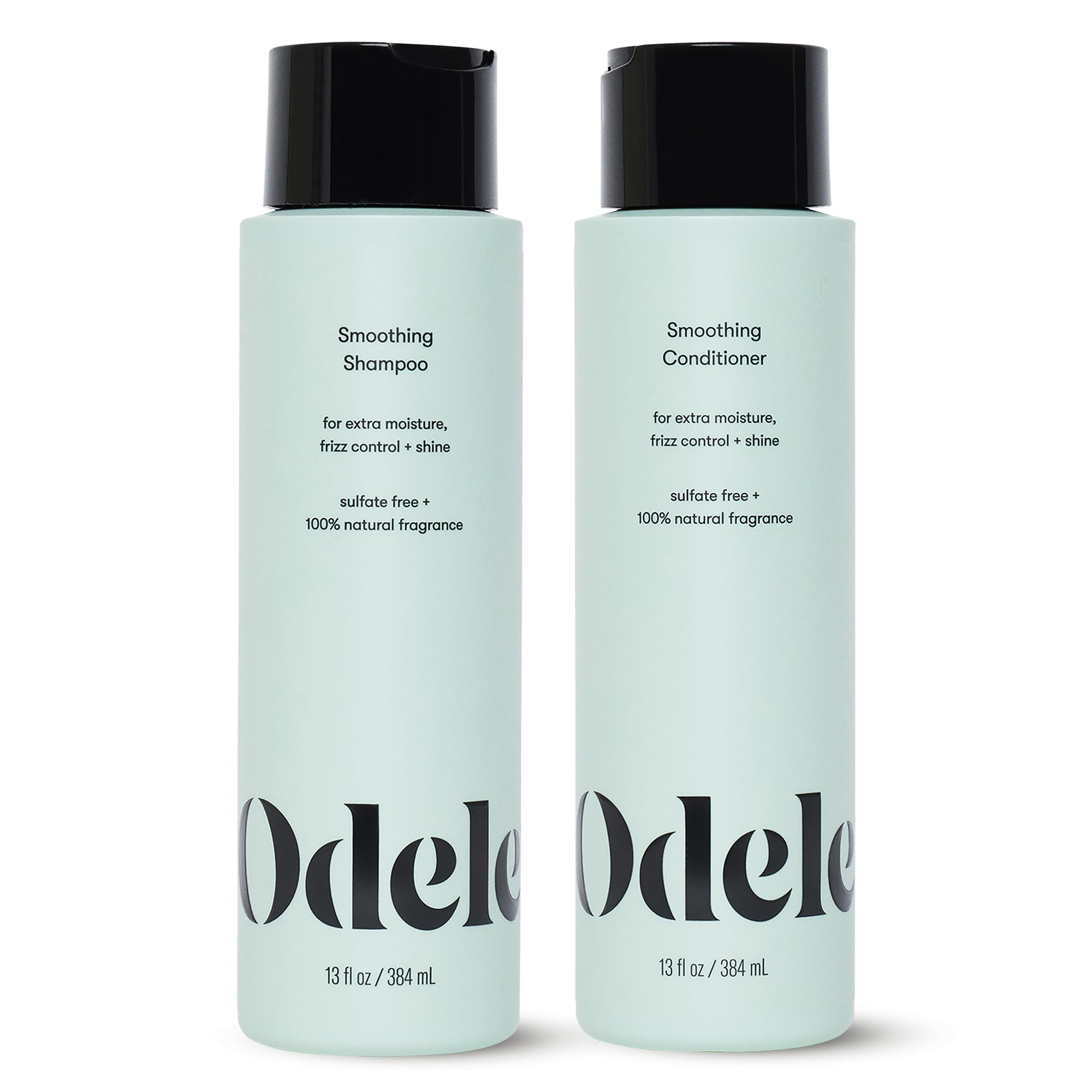 Odele front packaging showing shampoo and conditioner for easy identification and trust