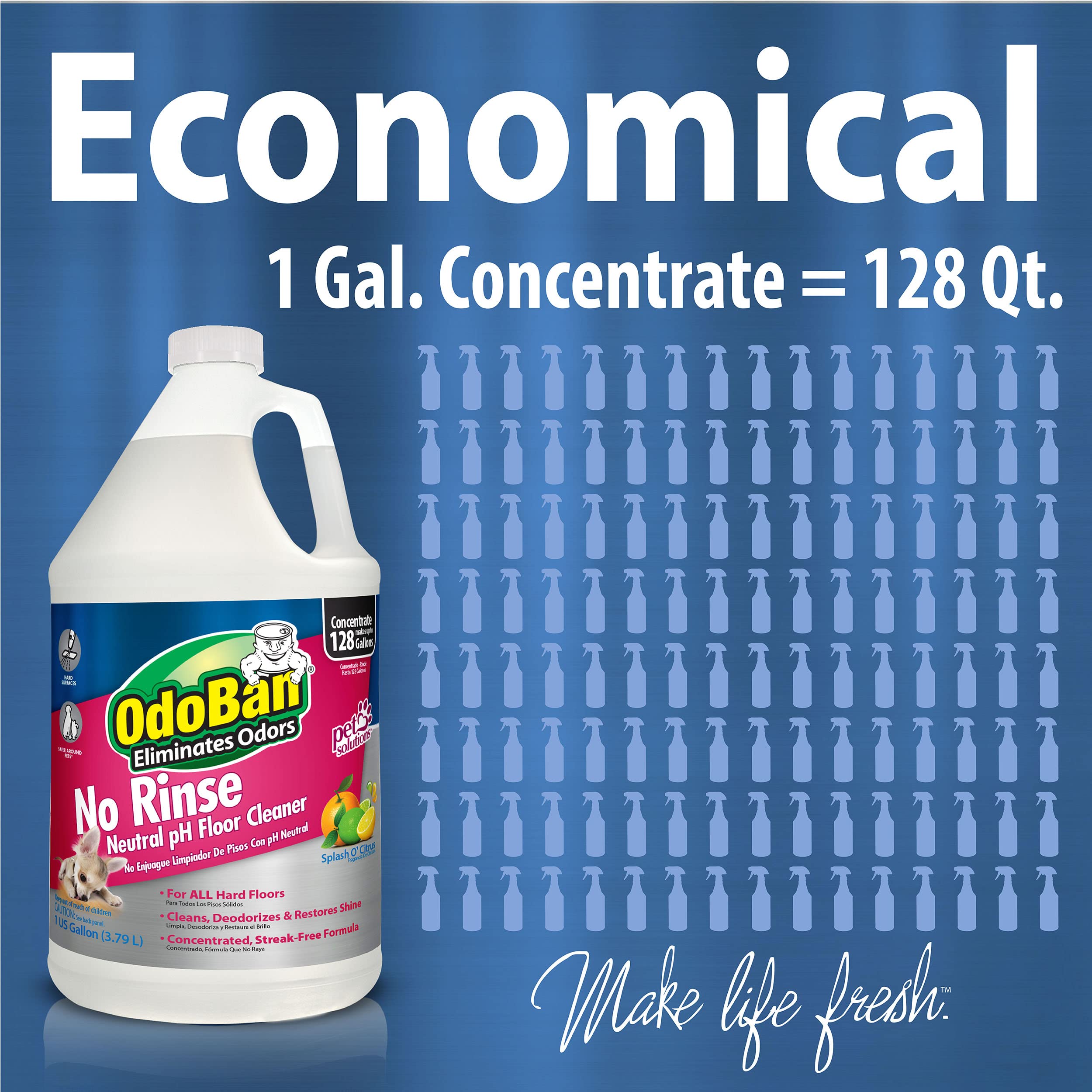 OdoBan used safely on sealed stone and sealed wood demonstrating surface protection