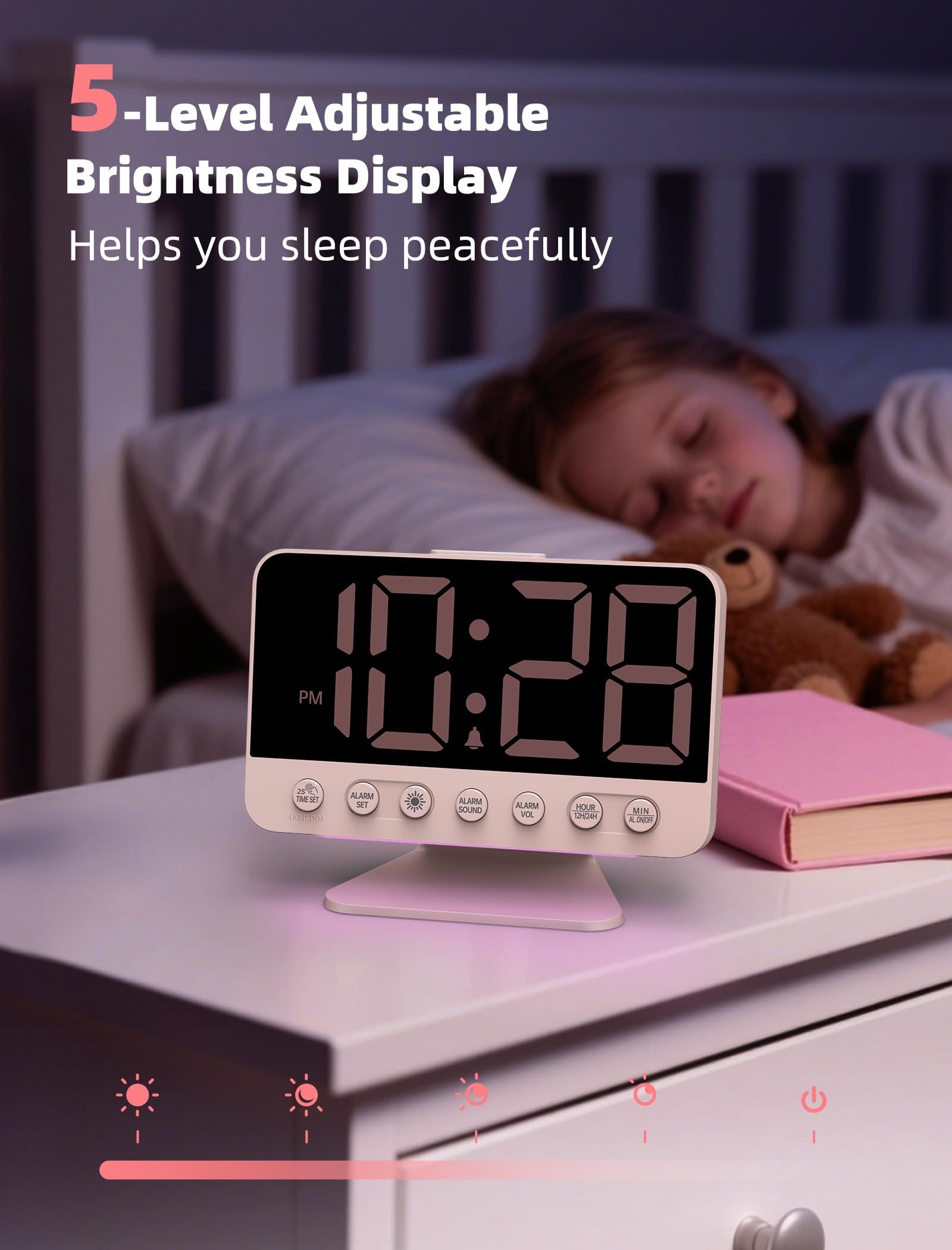 Odokee illuminated night light showing multiple colors and calming ambiance
