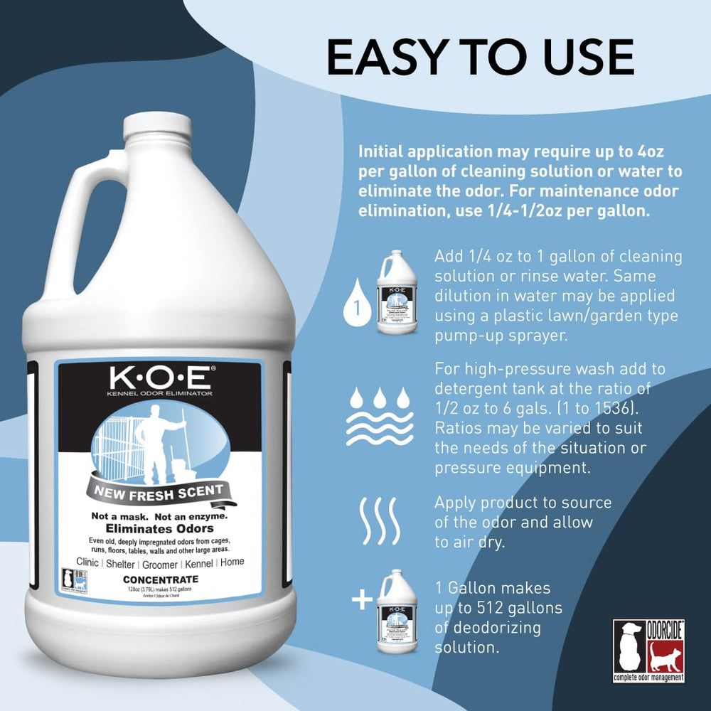 Odorcide K.O.E. bottle close-up of cap and texture for easy pouring