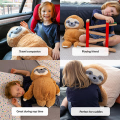ODOXIA sloth resting on a lap demonstrating calming pressure benefit