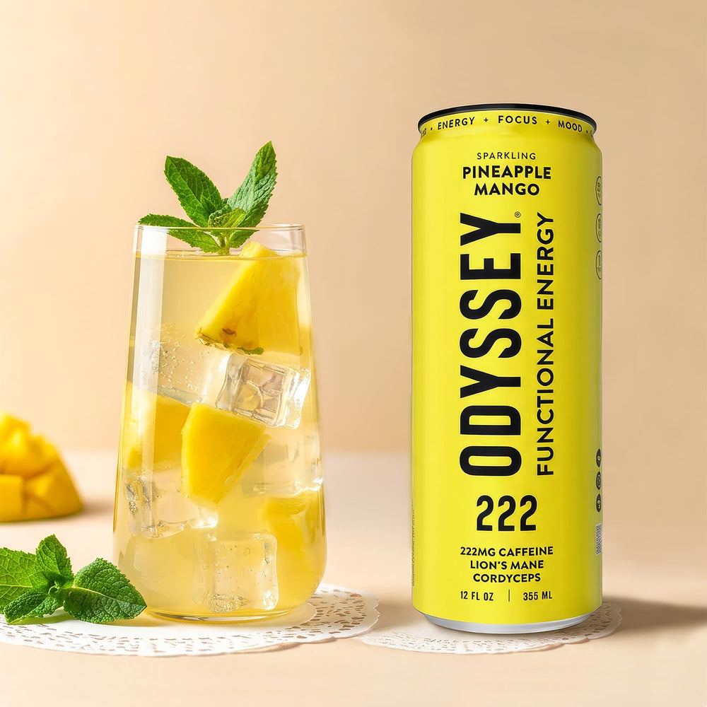 ODYSSEY ELIXIR variety pack lined up showing multiple flavors and low-calorie, no-sugar promise