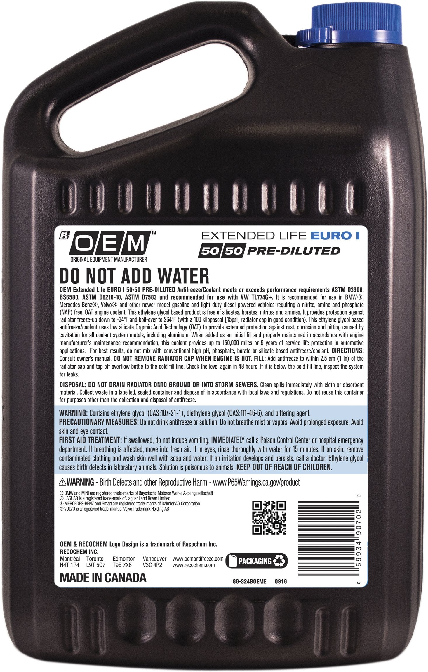 OEM Recochem close-up of coolant color and texture indicating quality