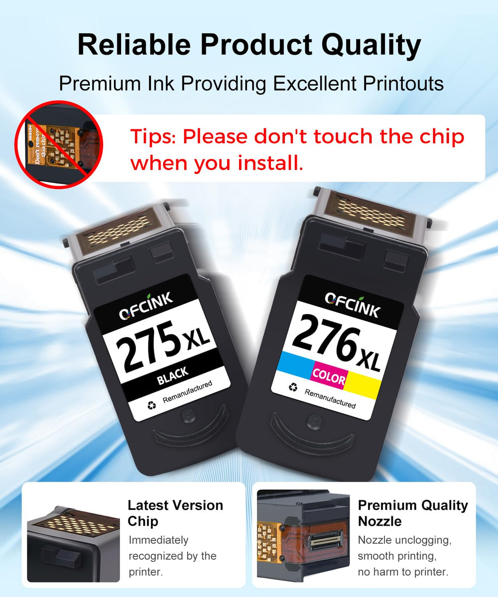 OFCINK cartridge installed in Canon PIXMA for quick seamless setup