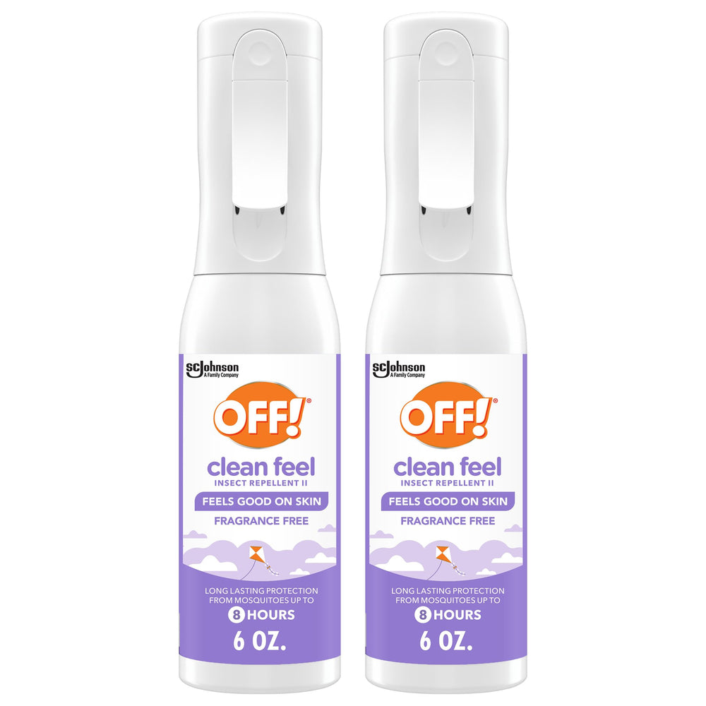 OFF! Clean Feel front packaging showing 6 oz bottle and benefits