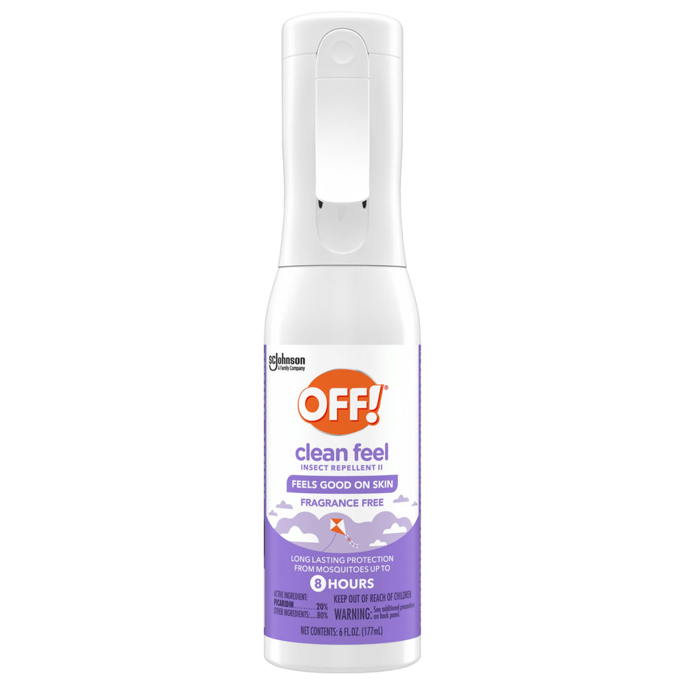 OFF! Clean Feel on fabric to demonstrate non-staining performance