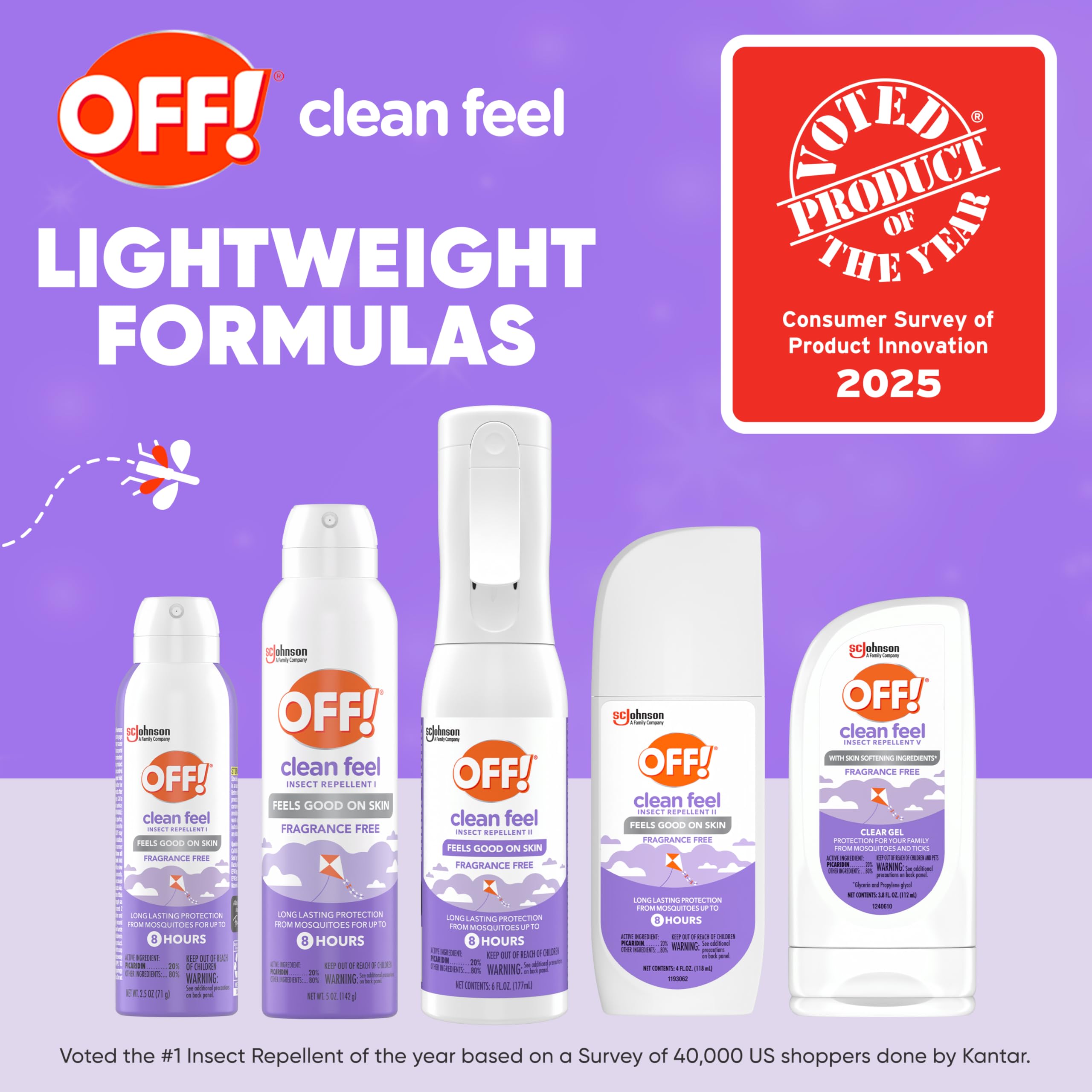 OFF! Clean Feel spray applied to ankle for full coverage benefit