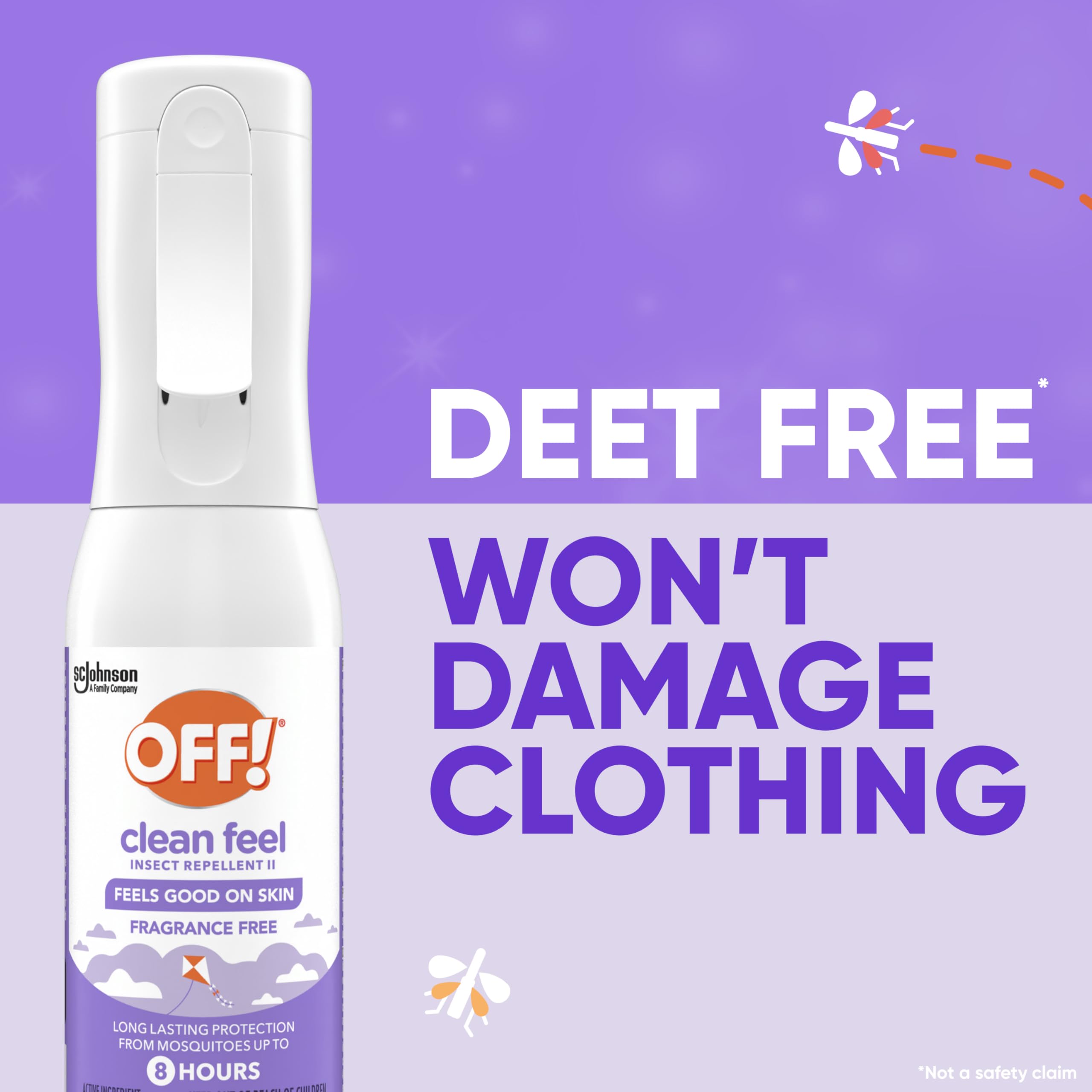 OFF! Clean Feel texture on skin showing quick-dry non-greasy feel