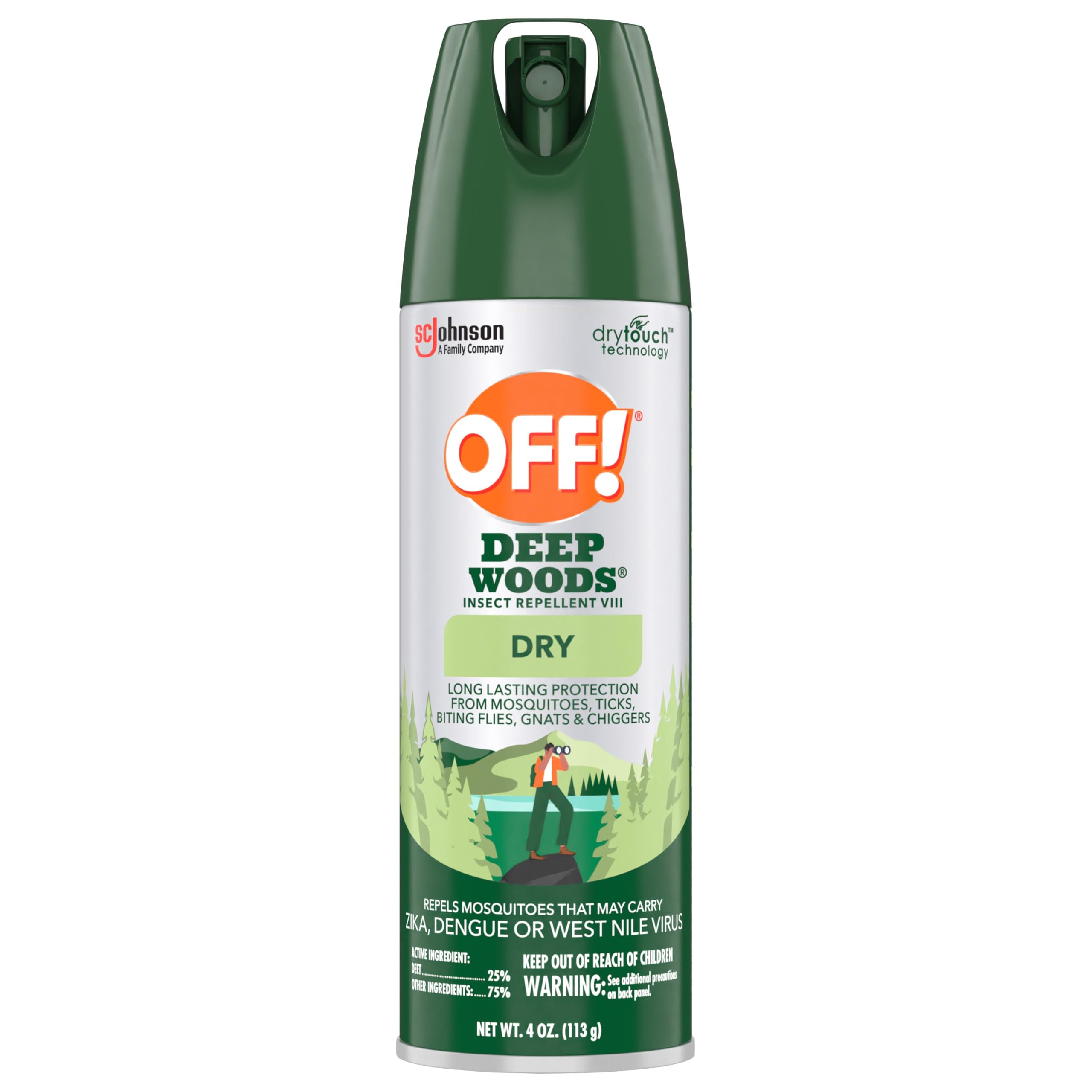 OFF! Deep Woods label closeup showing active ingredient and usage details