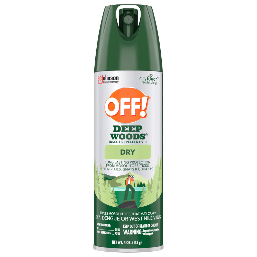 OFF! Deep Woods label closeup showing active ingredient and usage details