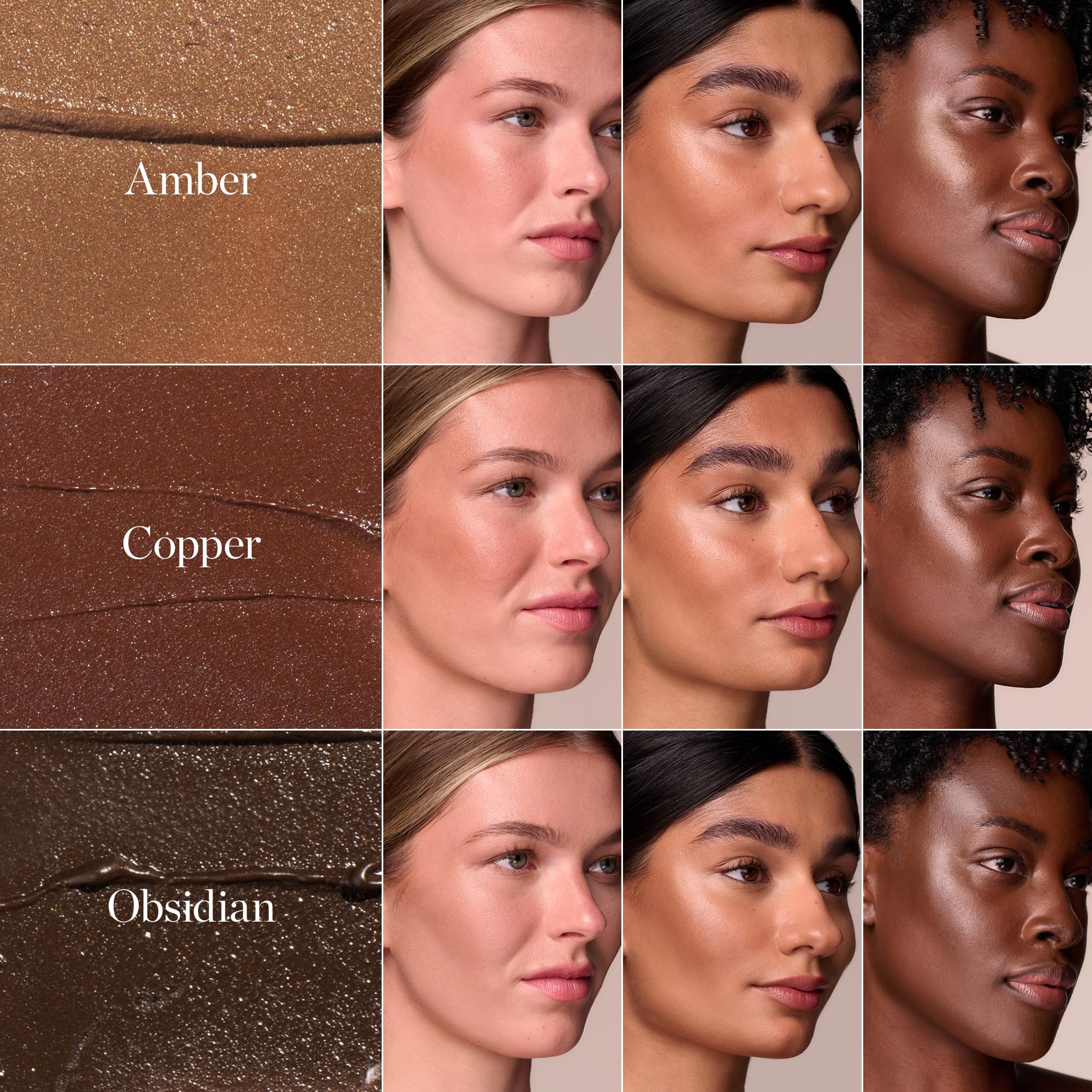 Ogee bronzer application on cheek demonstrating quick sculpting and natural warmth