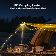 OGERY full 32.8ft string lights extended to show coverage and ambiance benefit