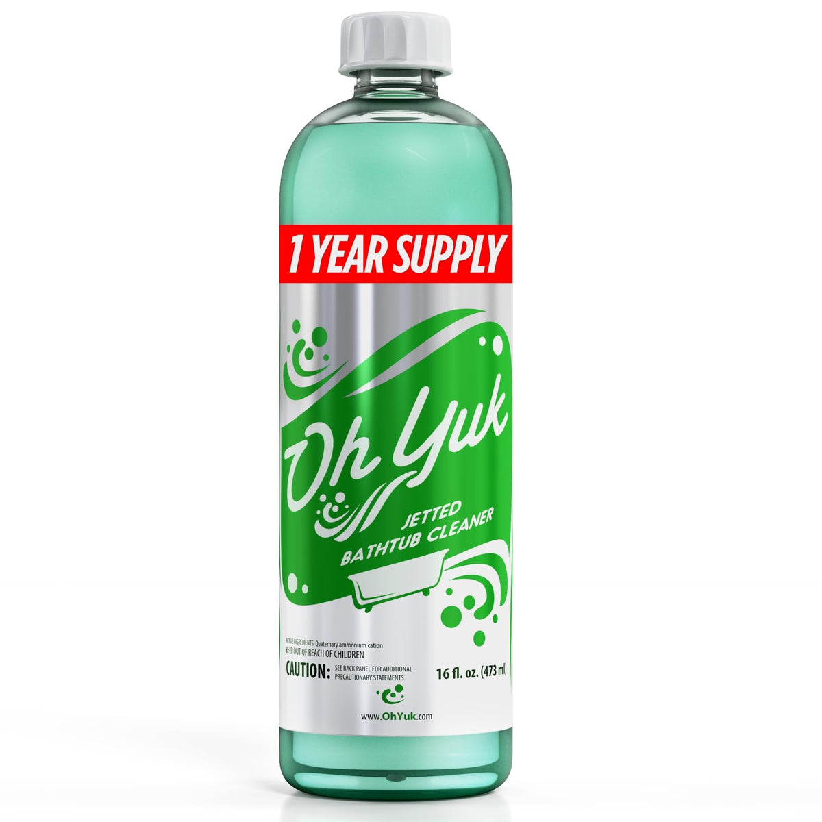 Oh Yuk front label bottle showing product identity and easy use benefit
