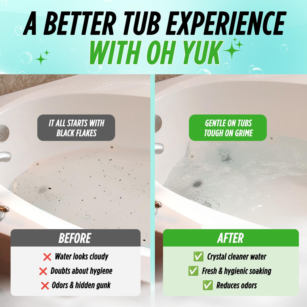 Oh Yuk ingredient and directions label close-up showing clear usage guidance