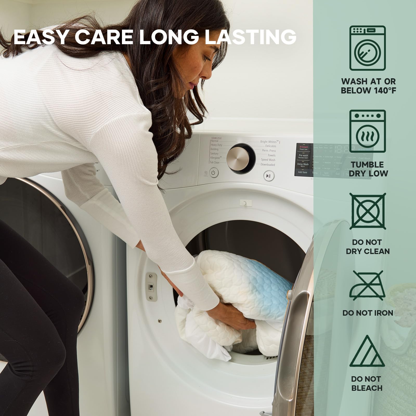 OhGeni freshly laundered protector ready for quick reuse and convenience