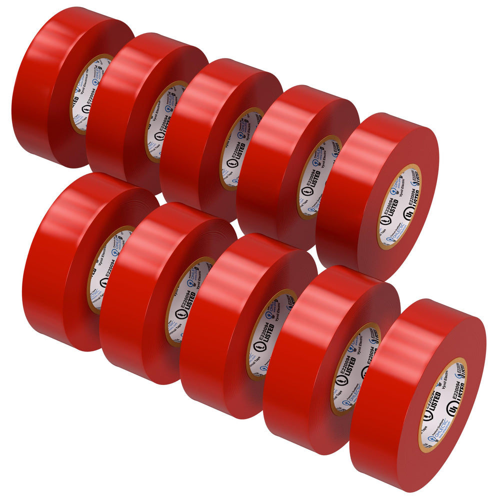 OHLECTRIC front packaging showing 10 red tape rolls and pack benefit