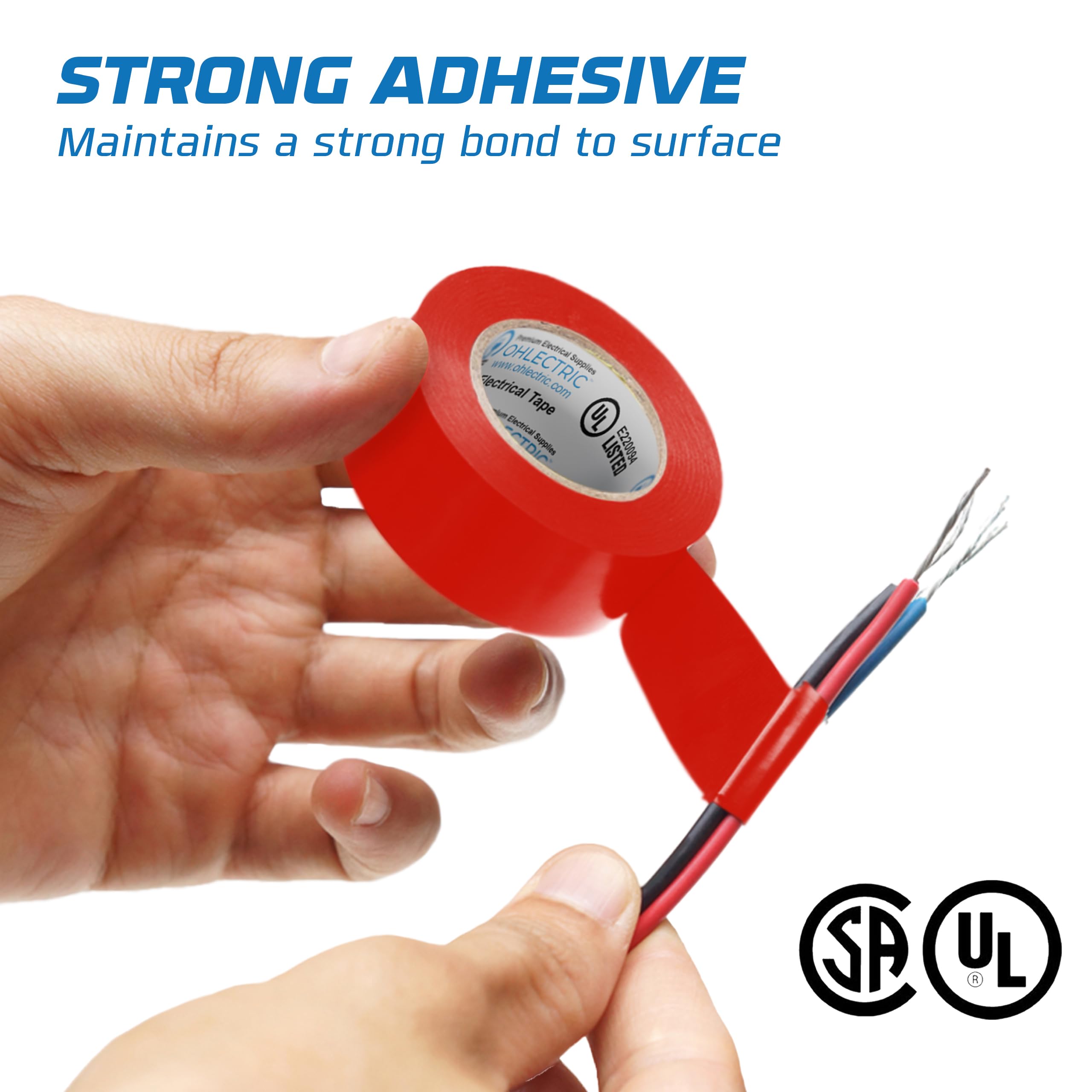 OHLECTRIC tape beside ruler showing 3/4 inch width for accurate fit