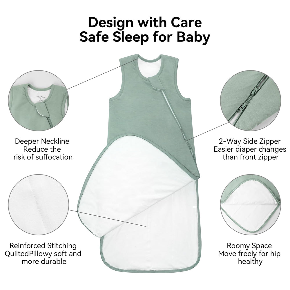 Okayinn BubblePanda two-way zipper detail showing protected pull benefit