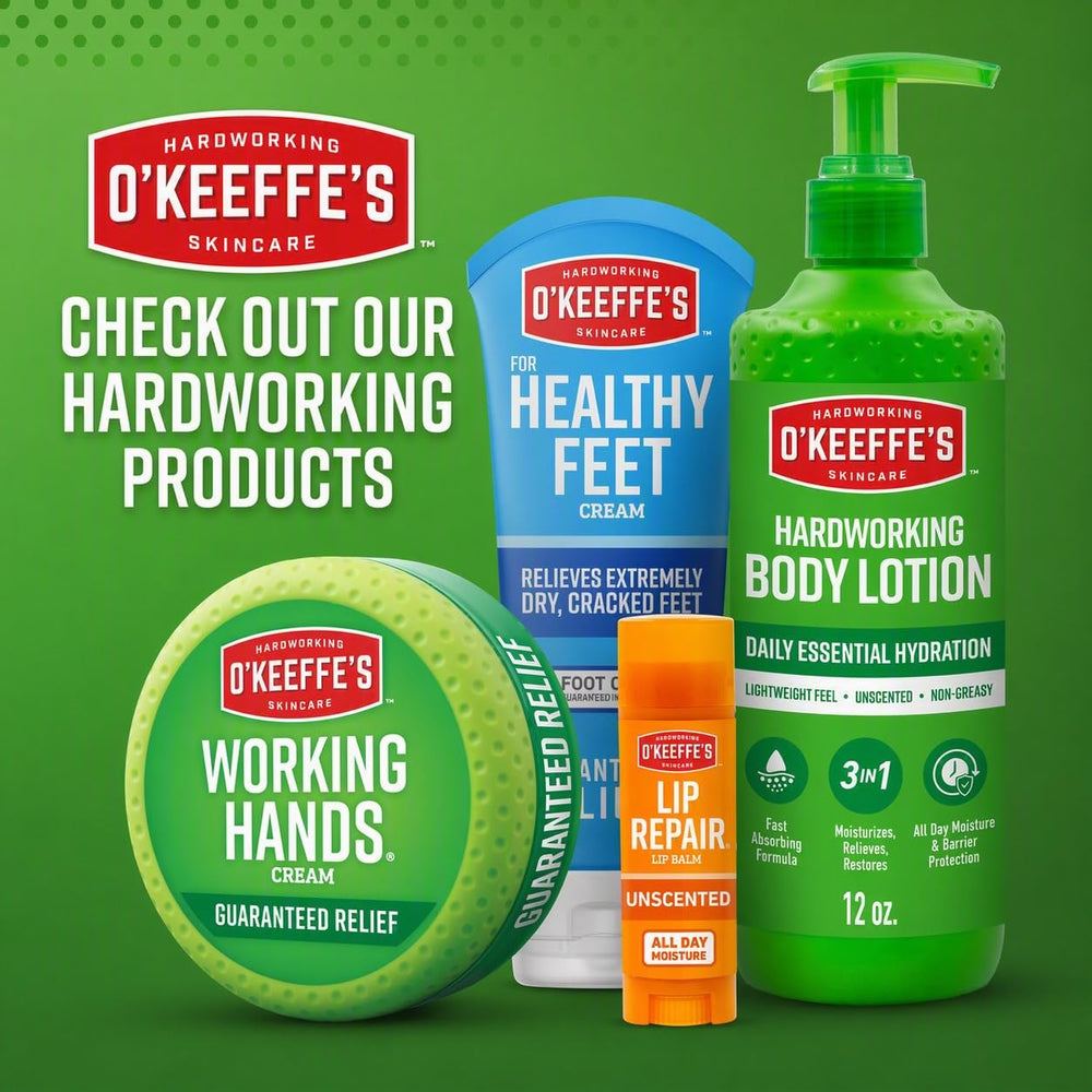 O'Keeffe's before and after feet comparison showing visible skin improvement