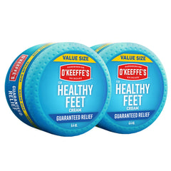 O'Keeffe's front view of 6.4 oz jar showing label and packaging benefits
