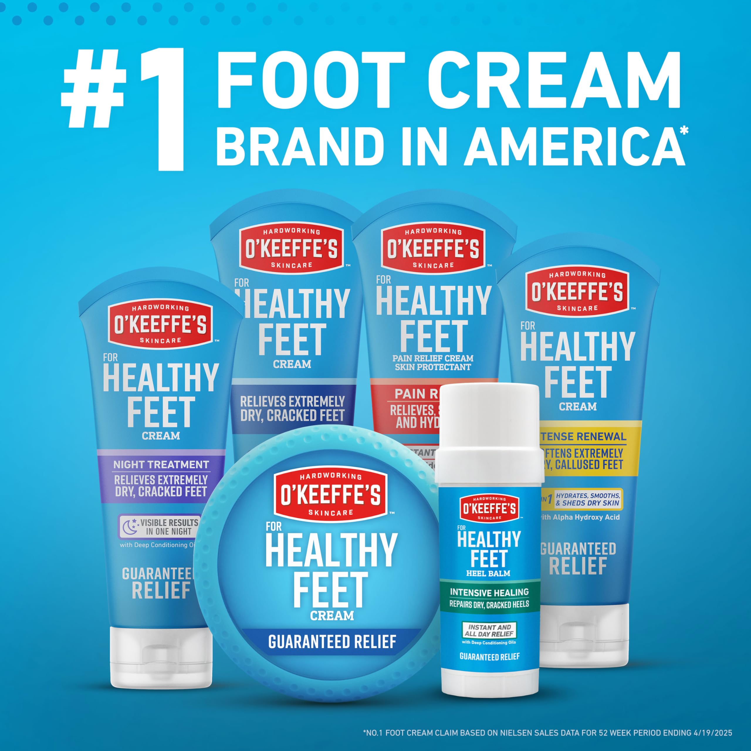O'Keeffe's nighttime foot care scene with socks to enhance absorption