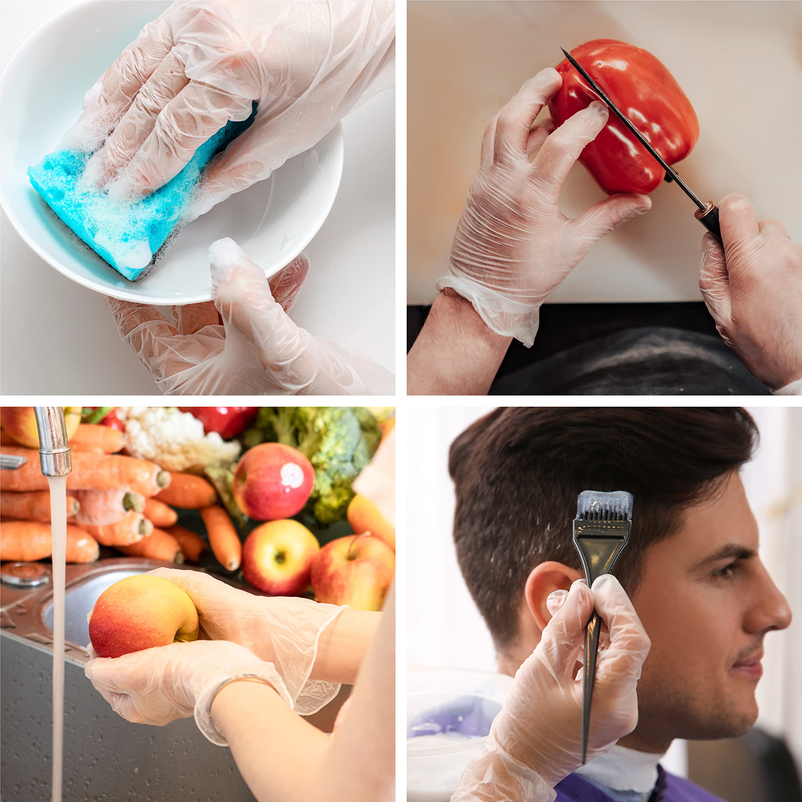 OKIAAS gloves laid out in a kitchen lifestyle scene illustrating food-safe, powder-free protection