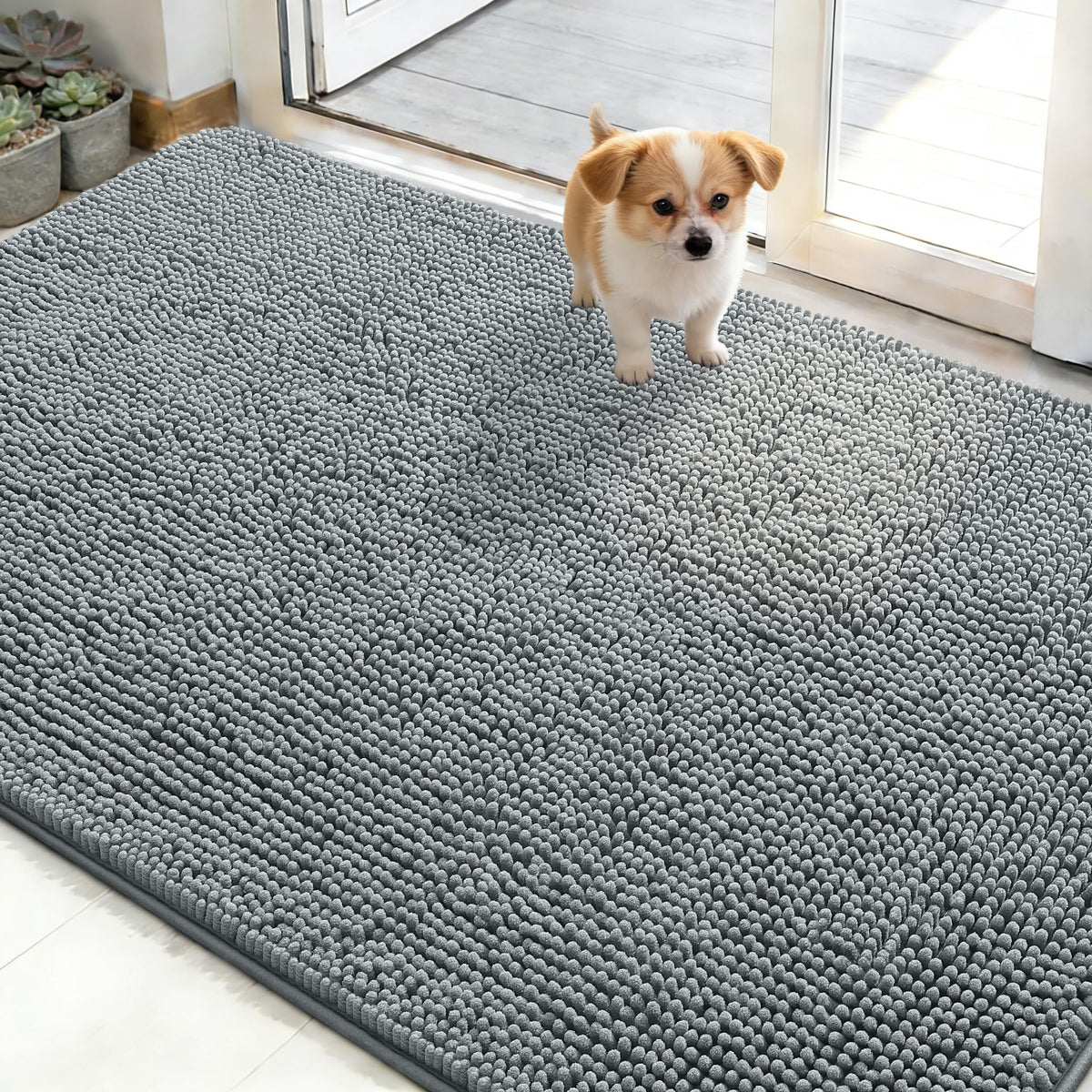 OLANLY front view door mat protecting entryway and reducing tracked dirt