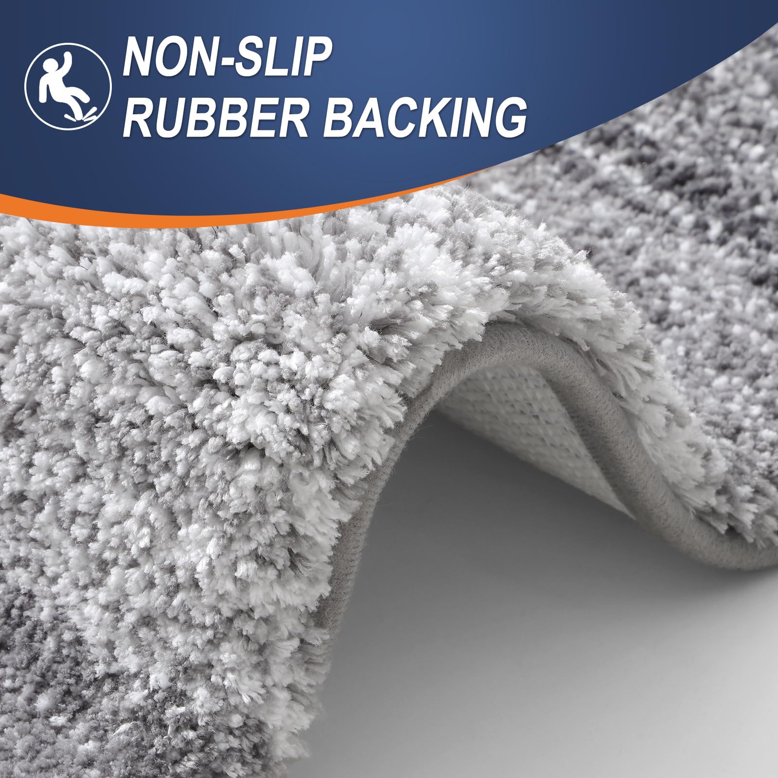OLANLY U-shaped contour mat fitted around toilet for full coverage and warmth