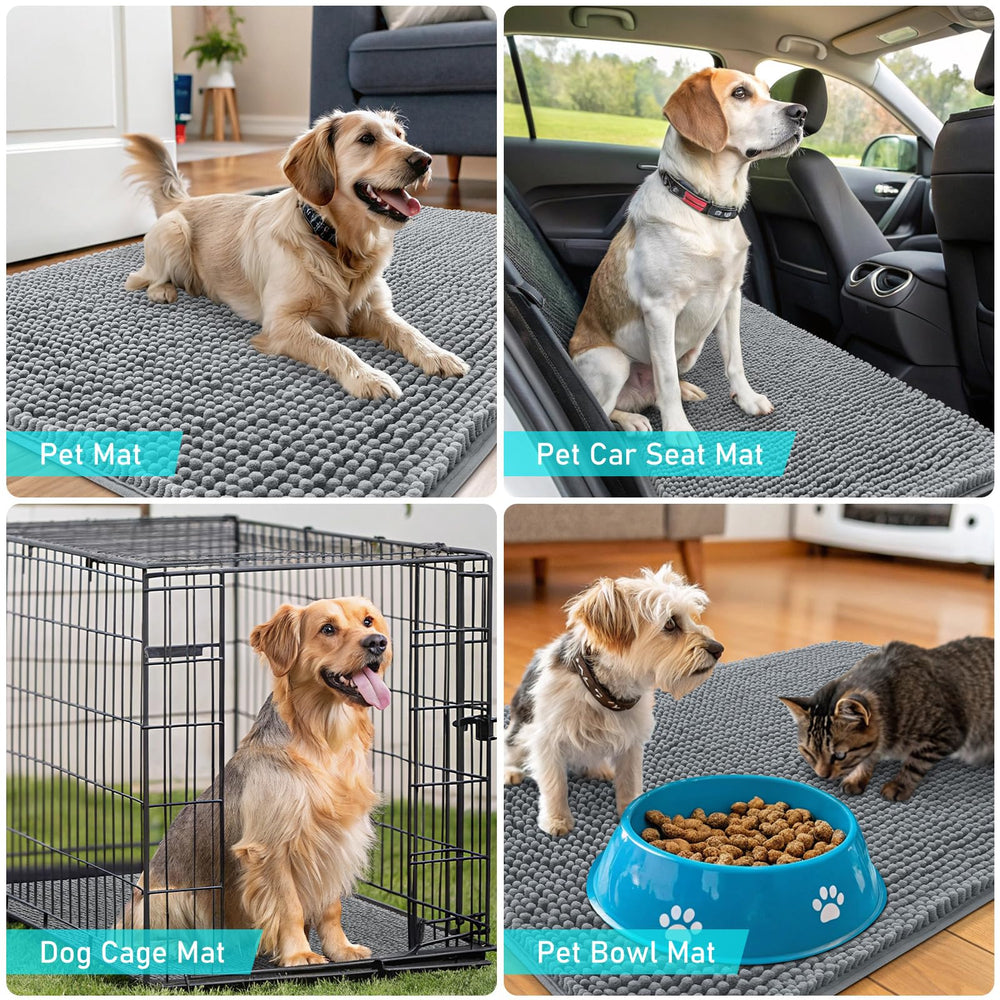 OLANLY mat under pet bowls catching spills and keeping floors clean