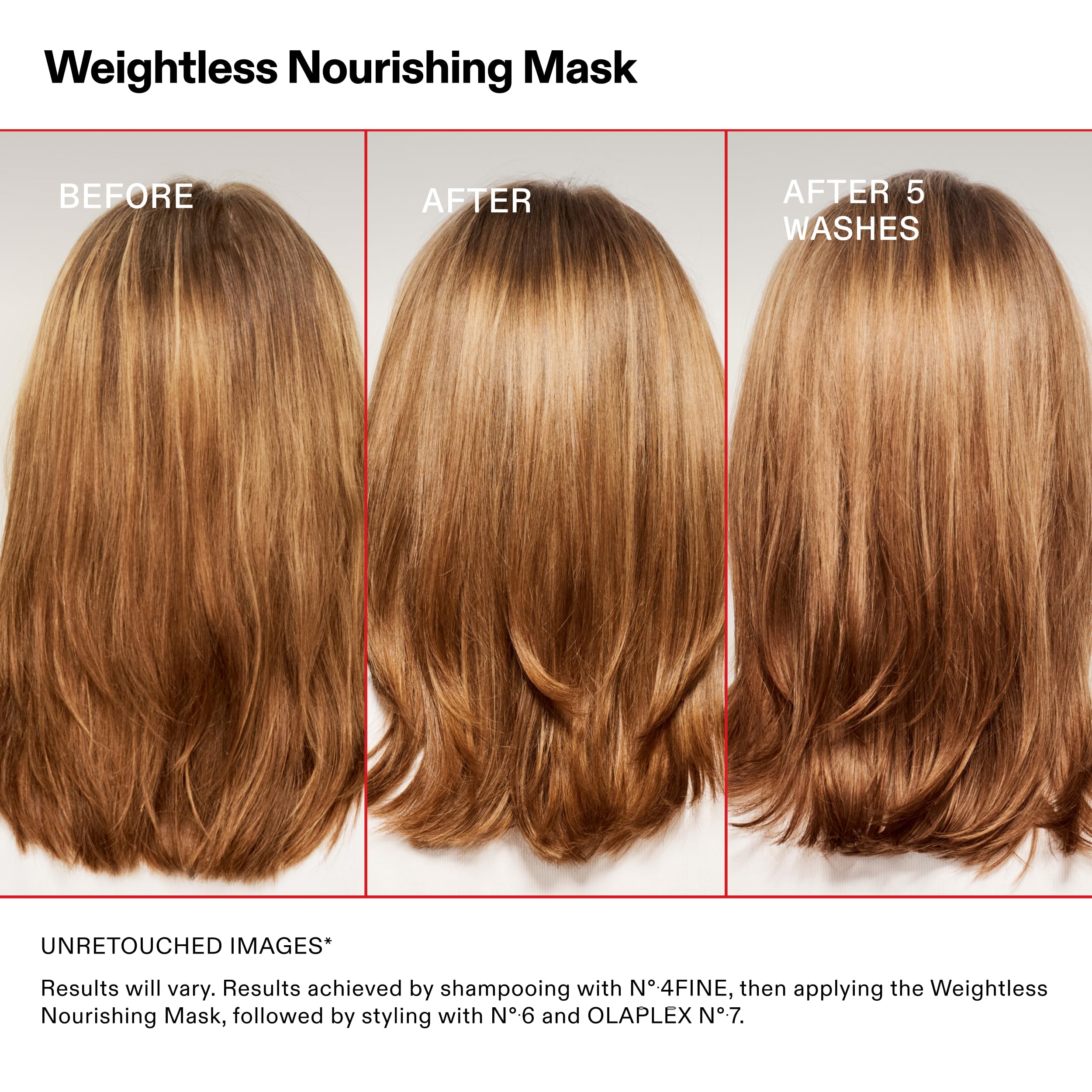 Applying Olaplex mask to wet hair to boost volume and manageability