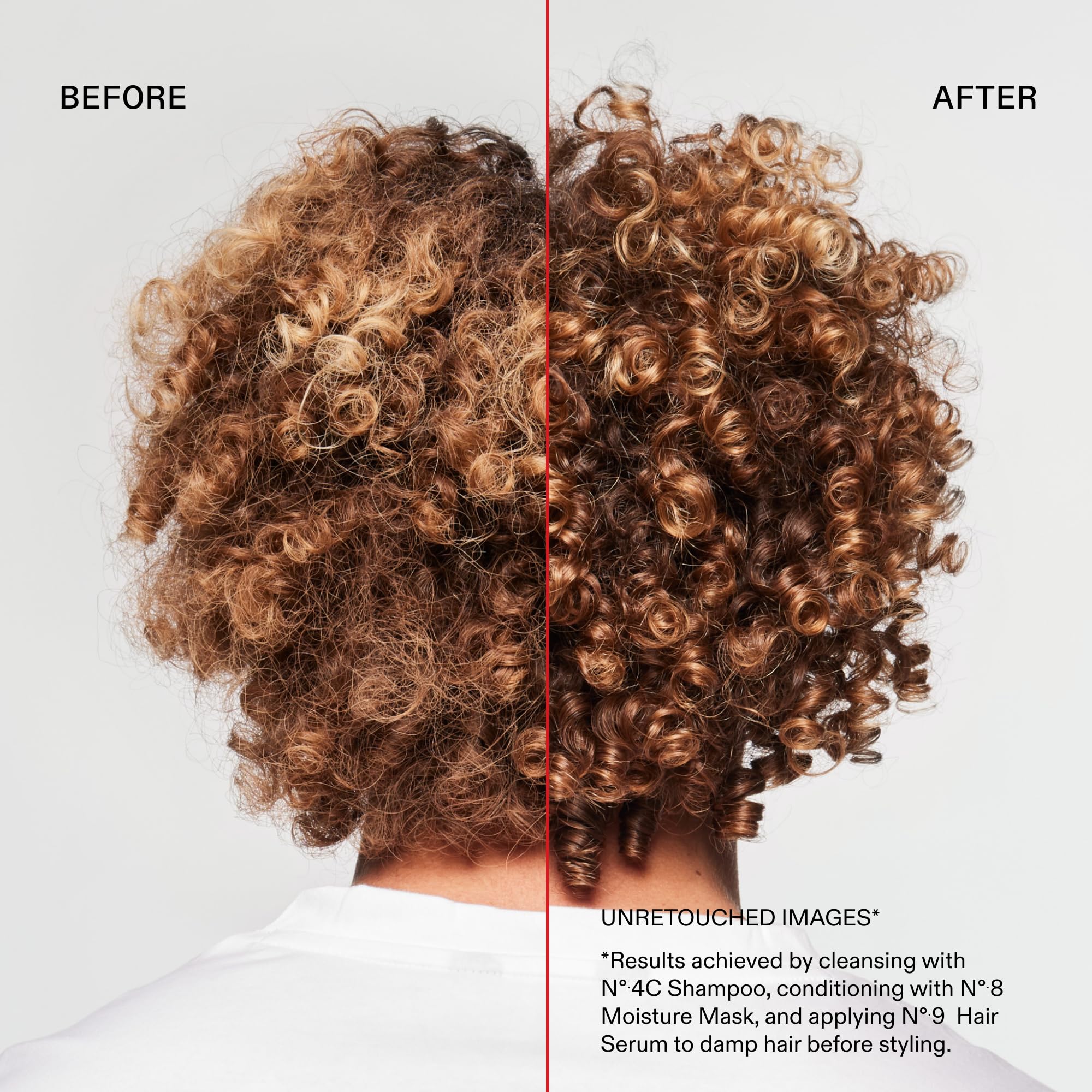 Shower scene using Olaplex shampoo, conveying refreshing deep-clean benefit
