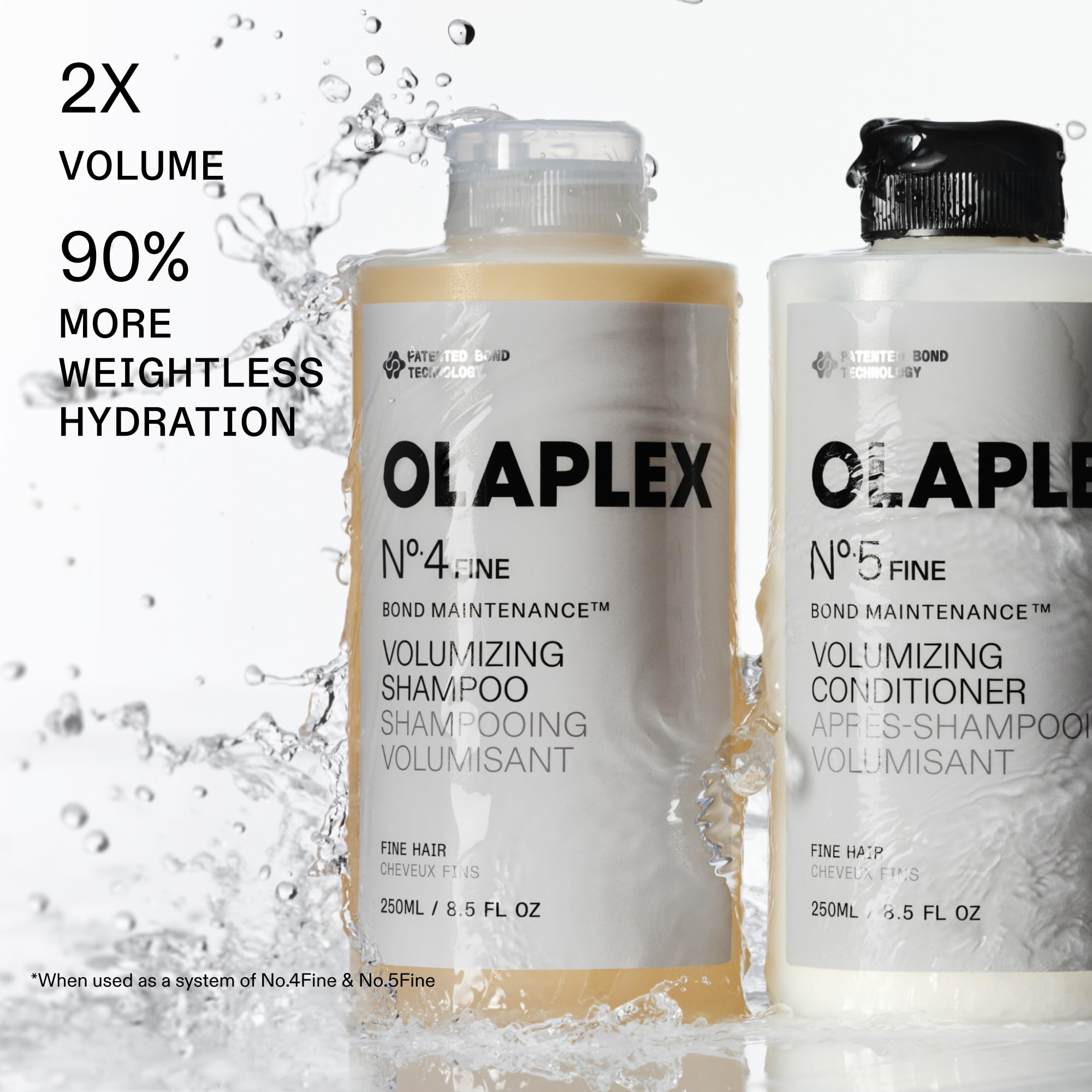 Olaplex N°.5FINE applied to mid-lengths demonstrating detangling benefit