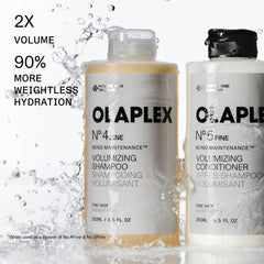 Olaplex No.4FINE paired with No.5FINE conditioner for combined repair