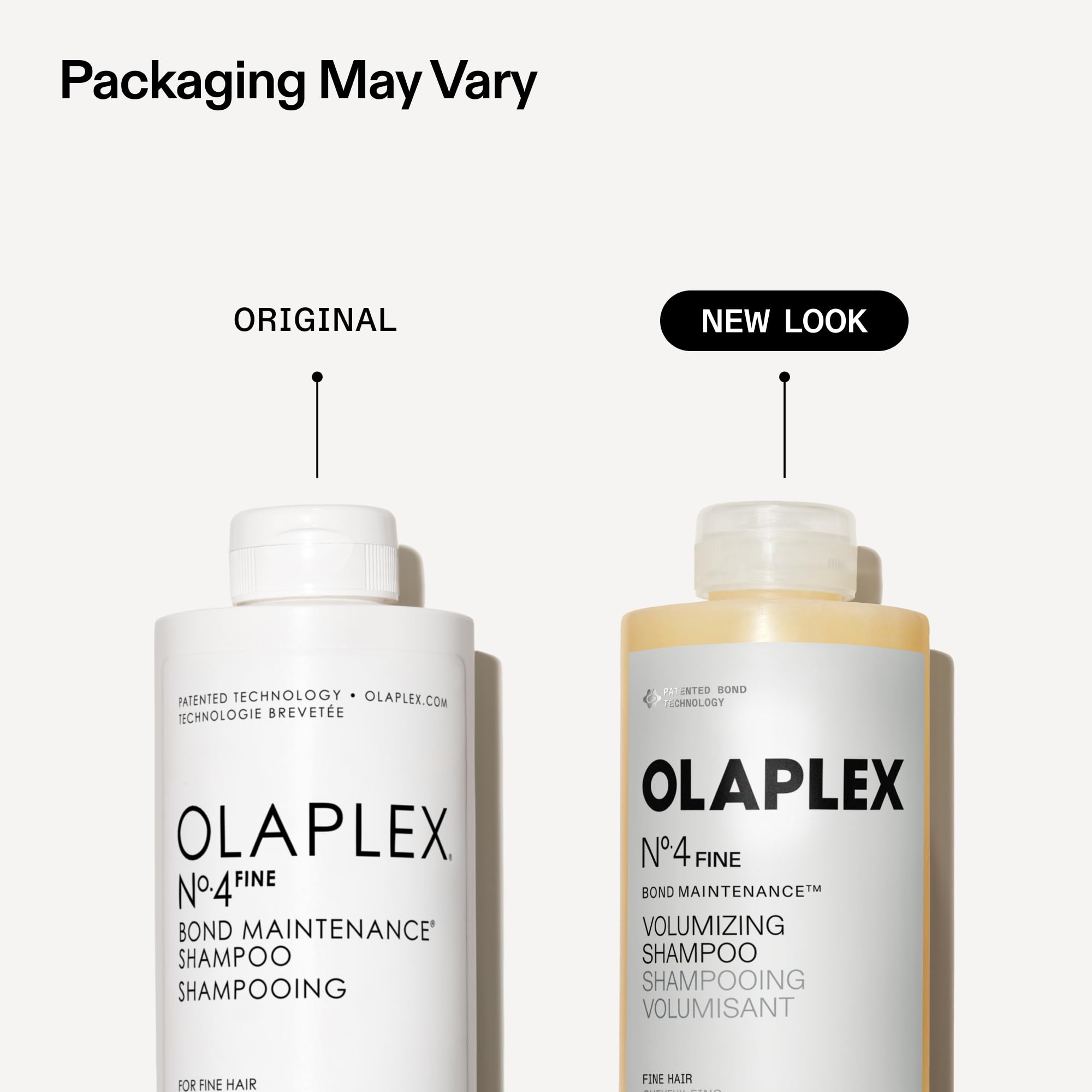 Olaplex bottle pump and label close-up highlighting easy dispensing