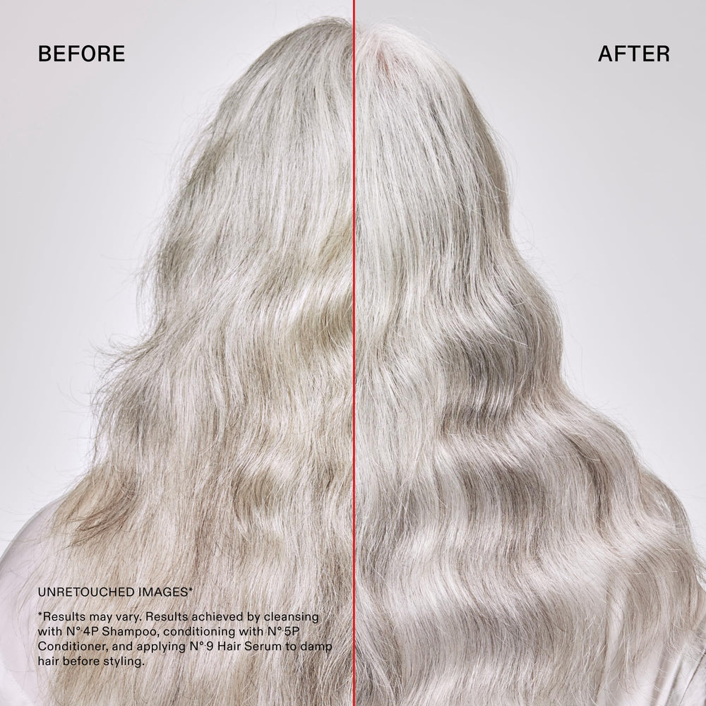Olaplex Nº.4P in shower application demonstrating toning use
